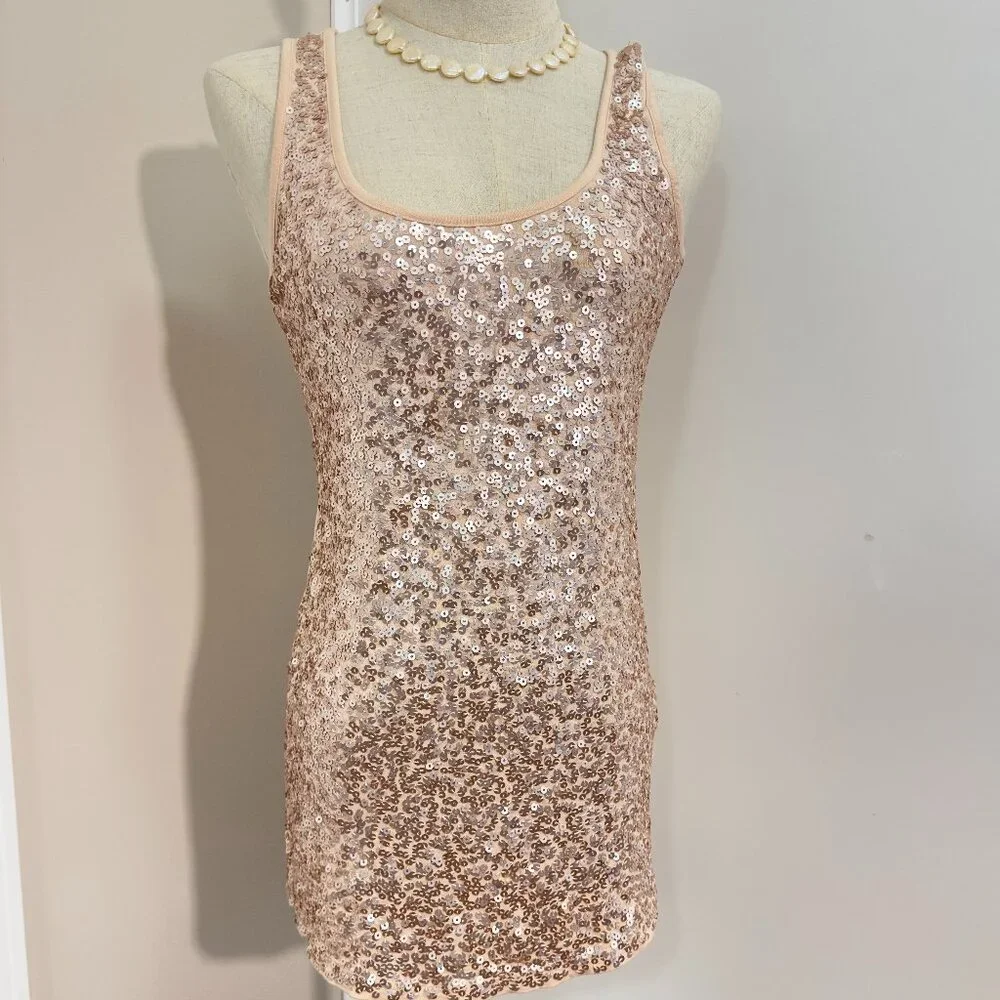 SUZY Sequin Sleeveless Mini Dress /top  (S) - Picture 2 of 12